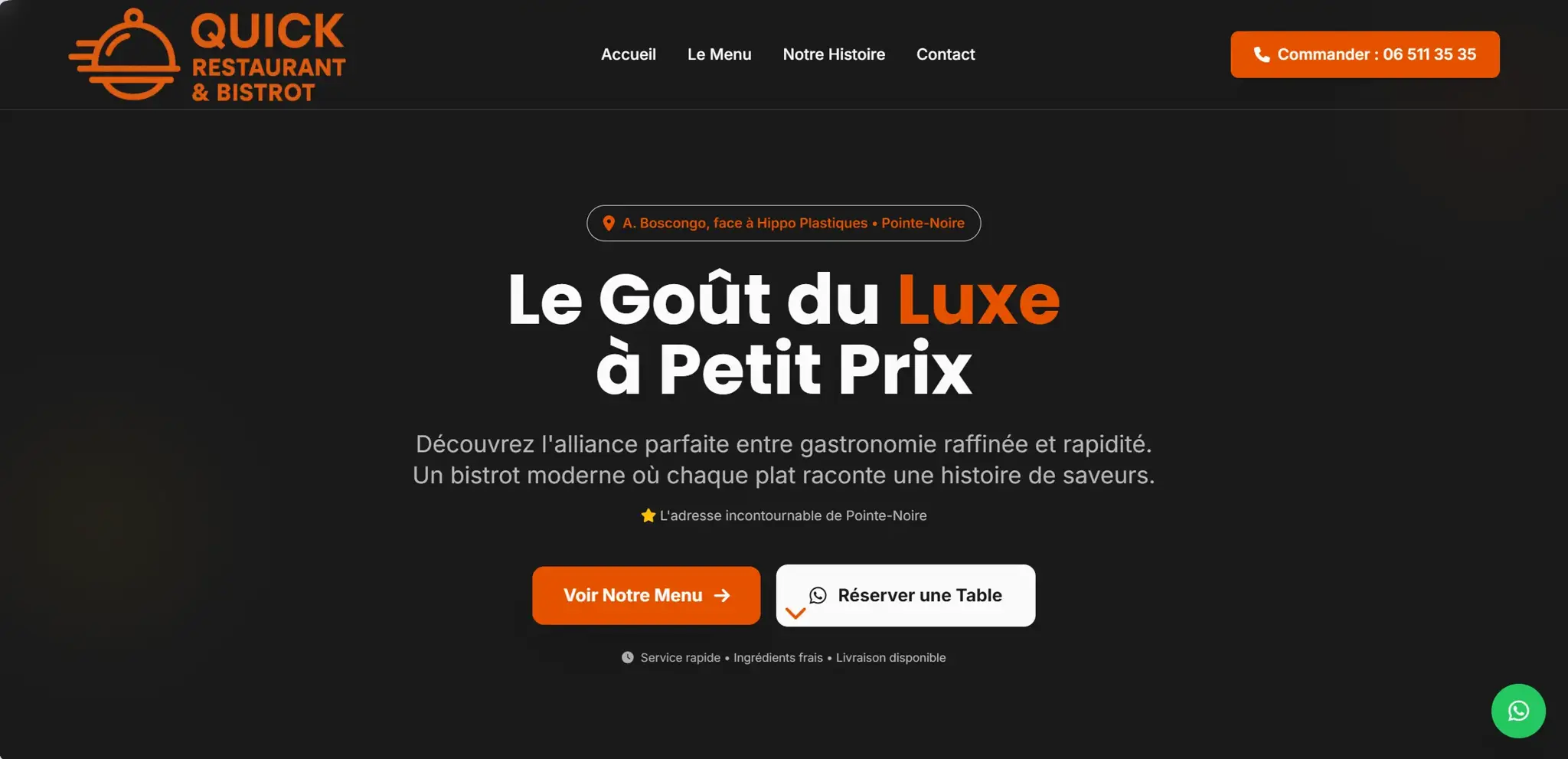 Image principale du projet Quick Bistrot